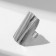 Ring "crumpled lines" rectangle, matte silver color, dimensionless