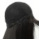 Artificial wig, with a bang, imitation of the skin, 60 cm, black color