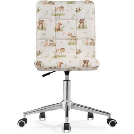 Computer chair of quadro s40-15 metal/fabric, chrome/white 42x57x86 cm-1