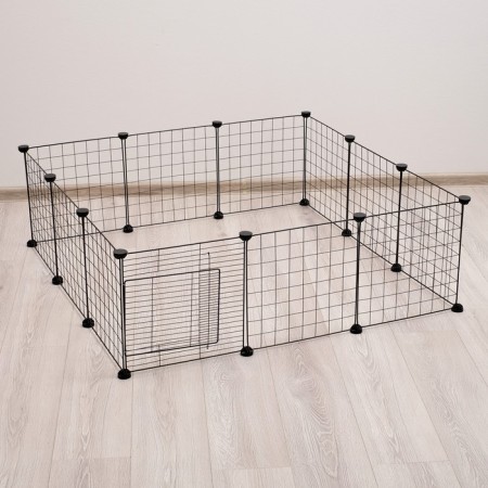 Coaters 12 sections, metal, 105 x 105 x 35 cm, (35 x 35 cm link), black-1