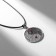 A pendant on the yin-yang lace amulet, colored on a black lace, 40 cm