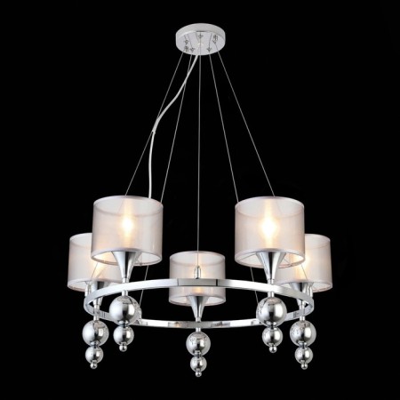 Suspended EVOLUCE lamp. Sle107103-05. Pazione. 5x40 watts, E14, 63x63x30 cm, chromium color-1