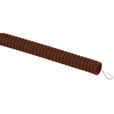 Pipe corrugated PVC ERA GOFR-20-25-PSC-O Light oak d 20 mm, with probe, 25 m