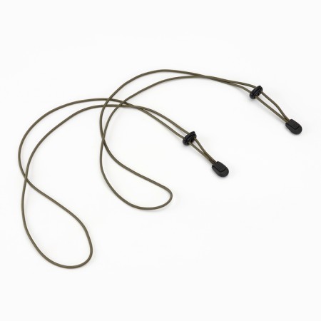 Loosins for shoes for shoes are elastic with a fixator without ties, round - 3 mm, 100 cm, olive