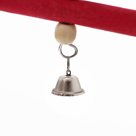 Toy for birds with beads and bell, 18 x 10 cm-1