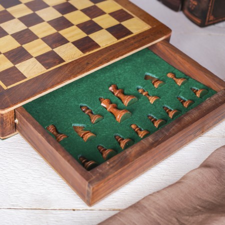 Magnetic chess 25.5x25.5x4 cm, shisham tree-1