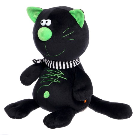 Soft toy "Cat Baton", black color, 30 cm-4
