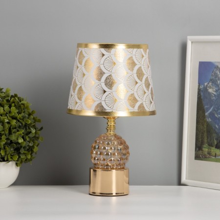 Table lamp "Koan" 1x40W E27+LED 5W backlight gold 18x18x30cm