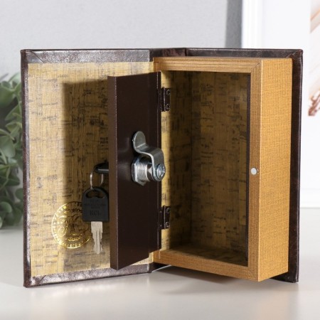 Safe wood book leather "Secrets of accumulation and increased" 17x11x5 cm-3