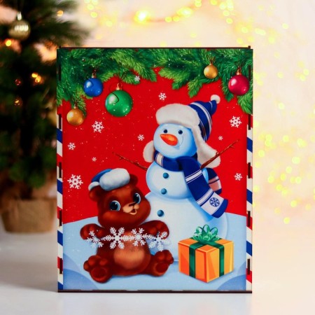 New Year's box for letters to Santa Claus (with letters 25 pieces)-3