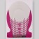 Forms for nail extension, 10 pcs, silver/pink color
