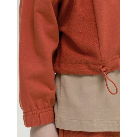 Sweatplane shortened for Pelican girl, height 98 cm, terracotta color-3
