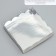 Cookie box, confectionery packaging with PVC lid, silver, 13 x 13 x 3 cm
