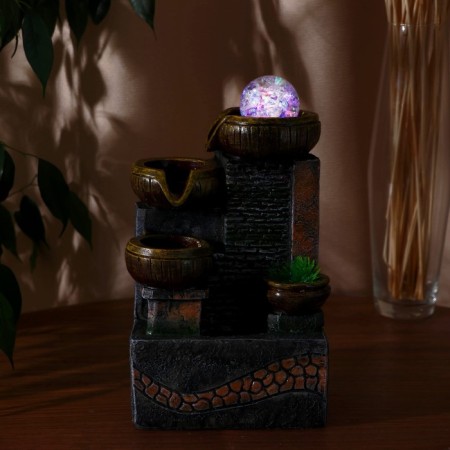 Fountain "Mine" Stones, 15x12.5x24 cm (with backlight)-2