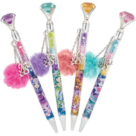 Handle Ballic Nebulous Stars Nebulia, with pompom and crystals-3