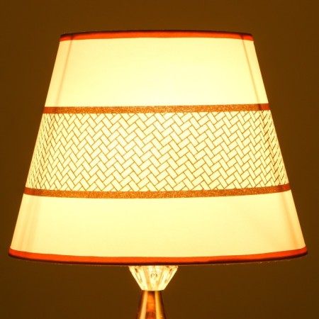 Lampshade e27 white-gold 25x25x19 cm-2