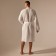 Wafel dressing gown Male SL Home: BOHO "Blanc de Blanc", size M, 100% cotton, 280 g/m2