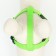 Shleka luminous size s, sling 2.5 cm, og 32-40 cm, 3 glow modes Green