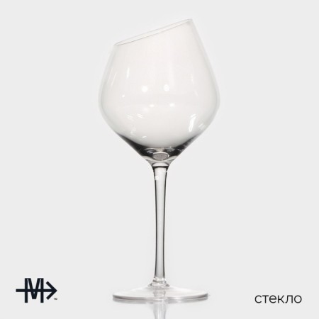 A set of glass glasses for the wine Magistro "Illusion", 550 ml, 10 × 24 cm, 2 pcs-1