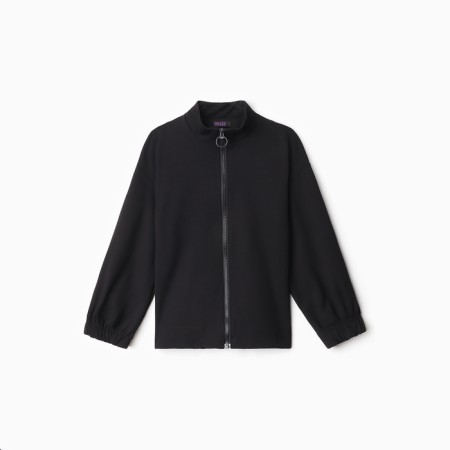 Бомбер для девочки MINAKU: Casual Collection KIDS, цвет чёрный, рост 146 см-5