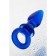 Anal sleeve Sexus Glass, Glass, Blue, 14 cm, D = 3.5 cm