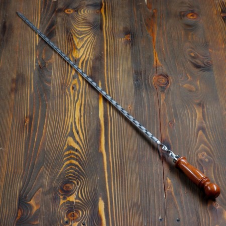 Shampoo with a wooden handle, working length - 70 cm, width - 10 mm, thickness - 3 mm with a pattern-1