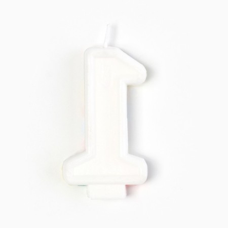 Candle for a cake, number 1 "Happy Birthday".-2