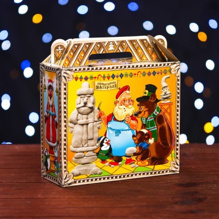 Gift box "Sculptural workshop of Santa Claus" 17.3 x 6.5 x 15 cm-2