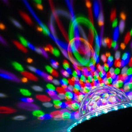 Light device "UFO" 12 cm, speaker, glow RGB, 220 V-6