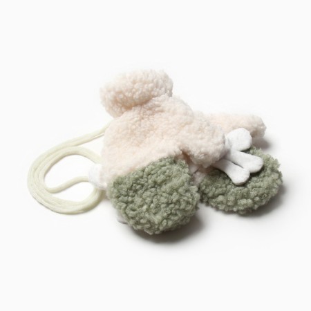 Mittens teenage minku lamb two -tone 24 cm color green color-4
