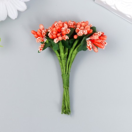 Flowers for decorating "inflorescence" peach 1 bouquet = 12 colors 8.5 cm