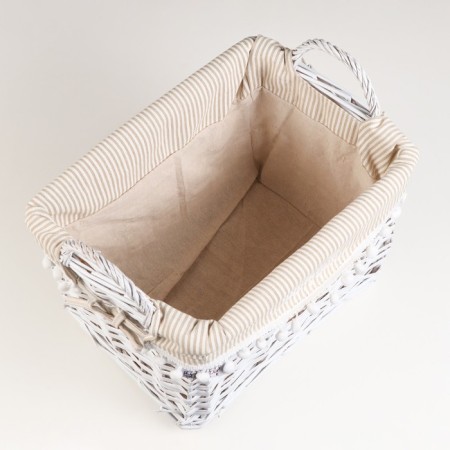 High -high shelling basket with handles "bell", 36x26x26 cm, white-2