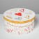 A set of round boxes 3 in 1 with a handle, gift packaging, “love”, 20 x 20 x 9.5 - 26 x 26 x 11.5 cm