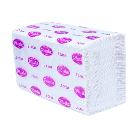 Paper towels Plushe Professional V-explosion, 15 g/m2, 2 layers, 200 sheets