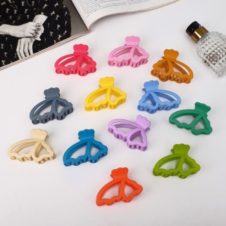 Hair crab "Wing butterfly" matte, 7 cm, mix-1