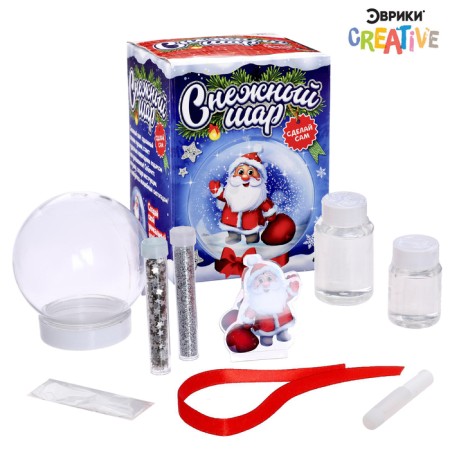 Set for experiments "Snow Ball", Santa Claus, diameter 8 cm