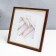 Photo frame Plastic "Mira" 20x20 cm beech with gold (plastic screen)