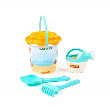 Sanding set No. 654 Safari: bucket, chipper-sun, shovel, robberies, watering can, mix color-6