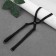 The straps of textile, cross -shaped, 1 cm, black color