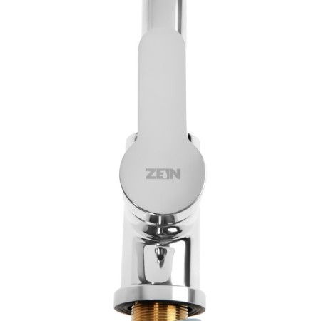 Kitchen mixer Zein Z1300, one -rod, retractable spout, brass, color chromium-8