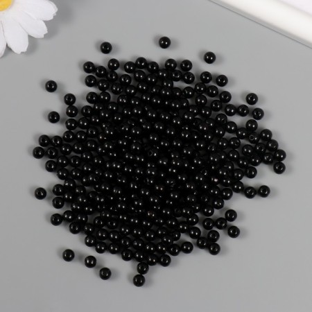 A set of beads "Pearls" D 6 mm, 250 gr, black