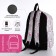 Youth backpack made of textiles, external pocket, gray color