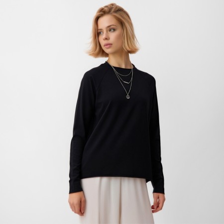 Jumper (Longsliv) Women's Minaku: Minaku: Basic Line Collection, Black Black Rr. 52
