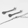 Set 2 objects: earrings, necklaces "Monique" Waterfall, white-blue color in silver, 30 cm