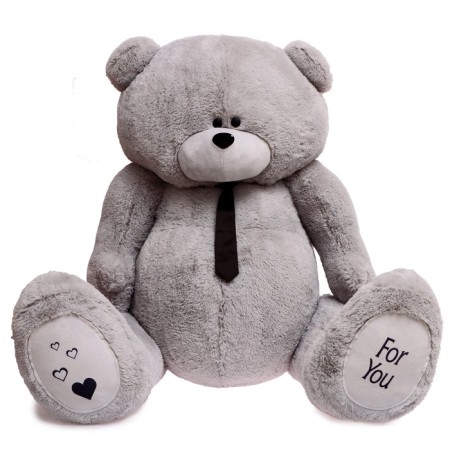 Soft toy "Grandfather Bear", gray color, 190 cm