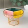 Menzhitsa ceramic 3 cells on the metal stand "Bohemia", 22 × 14 cm, color mix