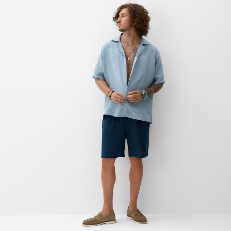 Men's shirt with short sleeve MIST R.50, blue-1