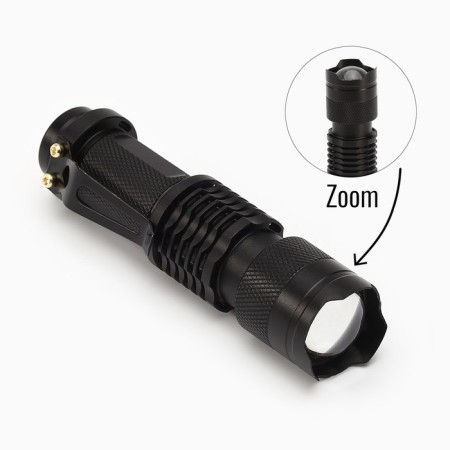 Manual lantern, 3 watts, led, zoom, ray range 200 m, AA, 2.5 x 9.1 cm-2