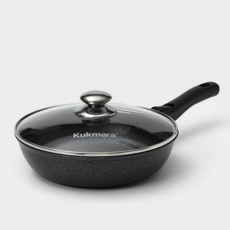 A set of kitchen utensils “Marble No. 3”, 6 objects, a lid, a removable handle, anti -stick coating, color dark marble-1