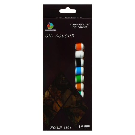 Oil paints, 12 colors, in a plastic tube, 12 ml, in a cardboard box-1
